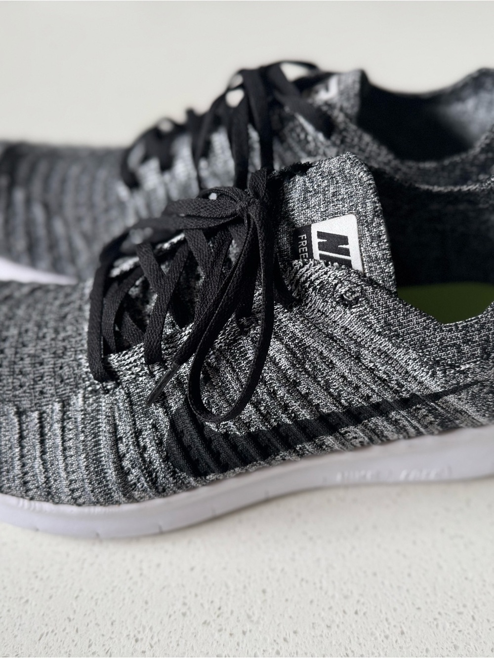 Nike Men's Flyknit Running Shoes - Black and Gray
